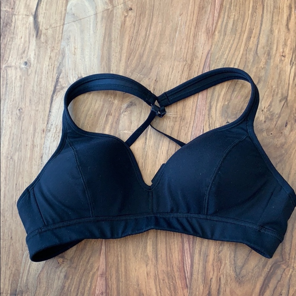 Black Athleta racer back sports bra